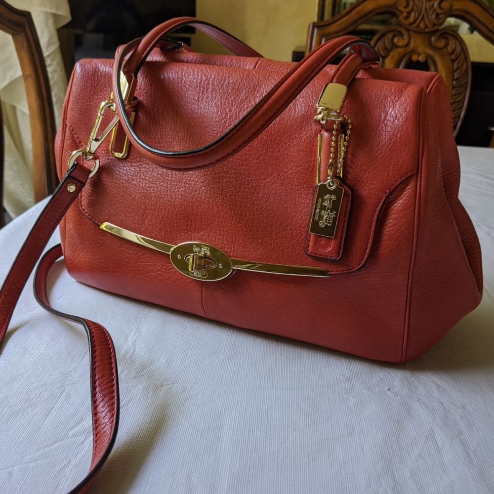 Coach NWOT Red Leather Handbag